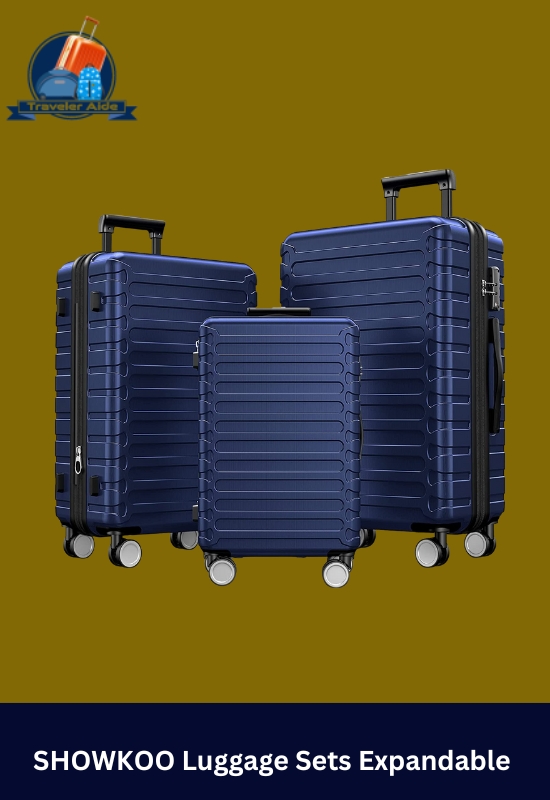 SHOWKOO Luggage Sets Expandable 