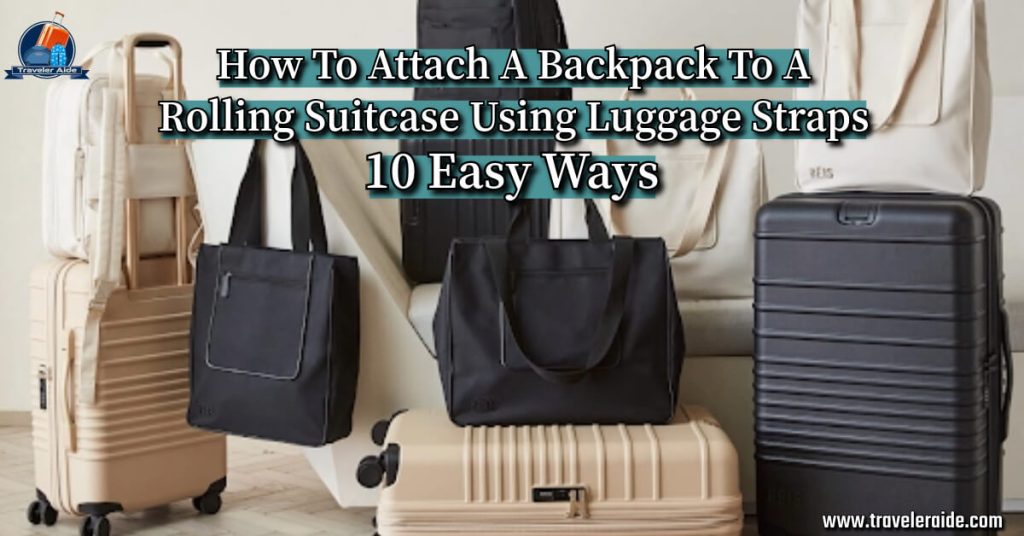 How To Attach A Backpack To A Rolling Suitcase Using Luggage Straps
