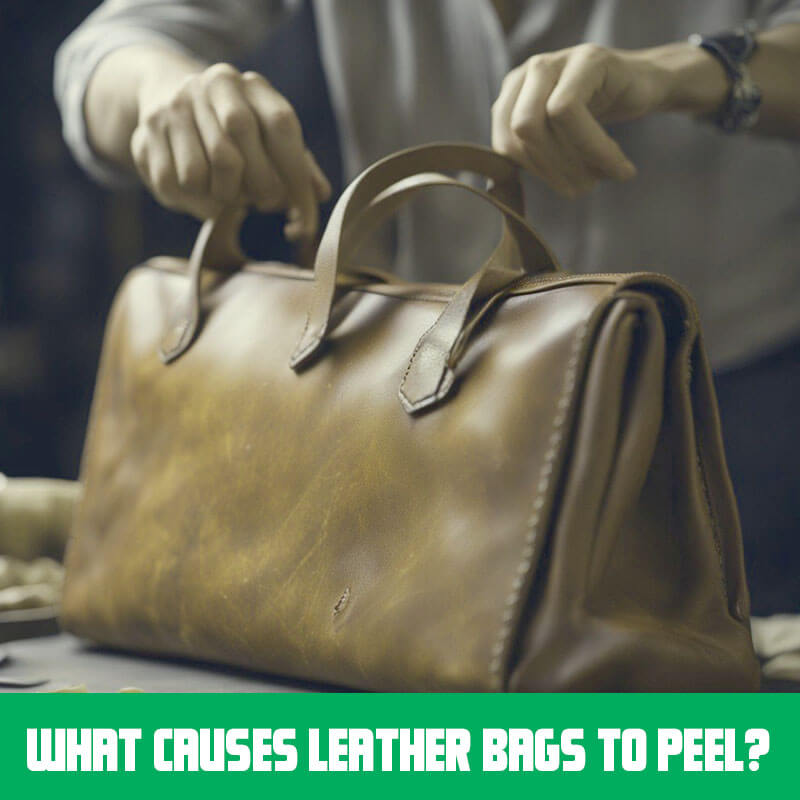 What causes leather bags to peel