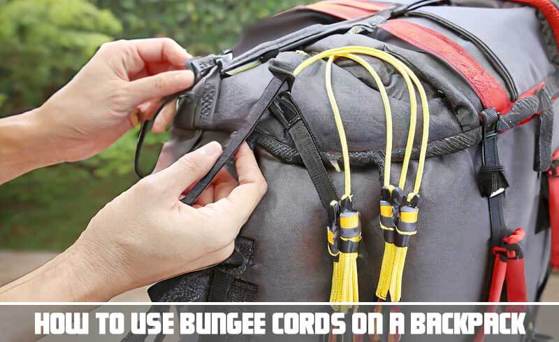 How to use bungee cords on a backpack