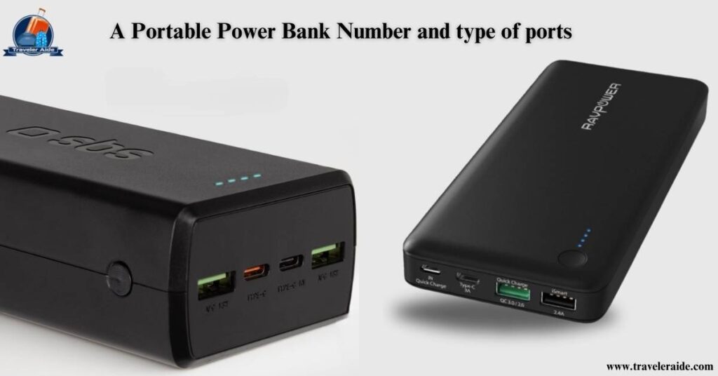 A Portable Power Bank ports