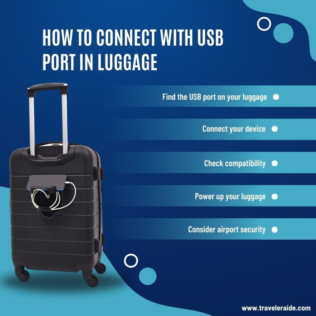How to Connect with USB Port In Luggage