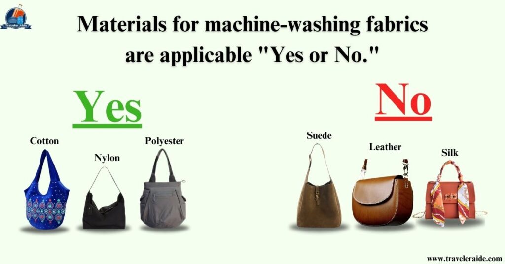 Describe on: Materials for machine washing fabrics are applicable Yes or No.