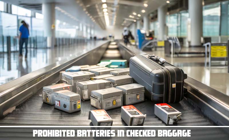 Prohibited Batteries in Checked Baggage