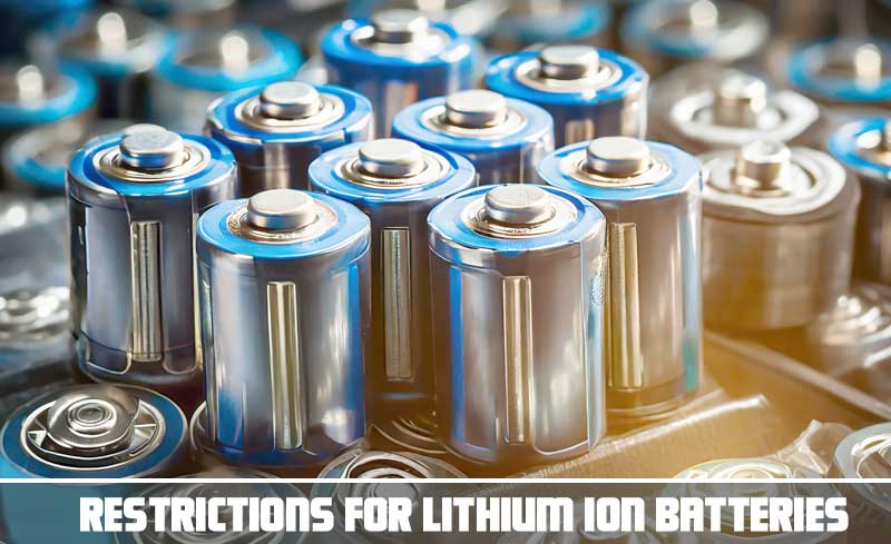 Restrictions for Lithium Ion Batteries