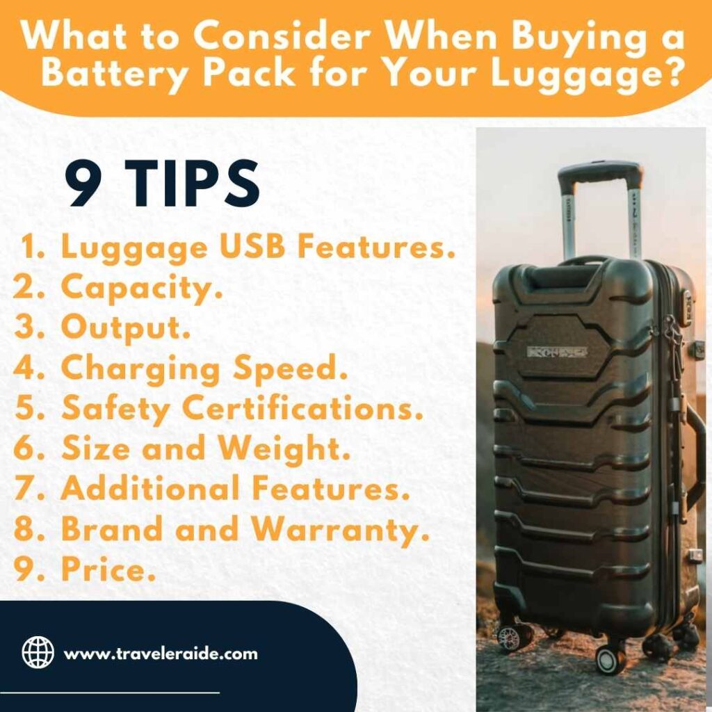 What to Consider When Buying a Battery Pack for Your Luggage?