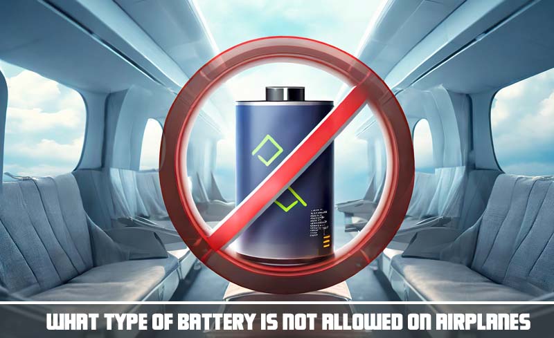 What type of battery is not allowed on airplanes