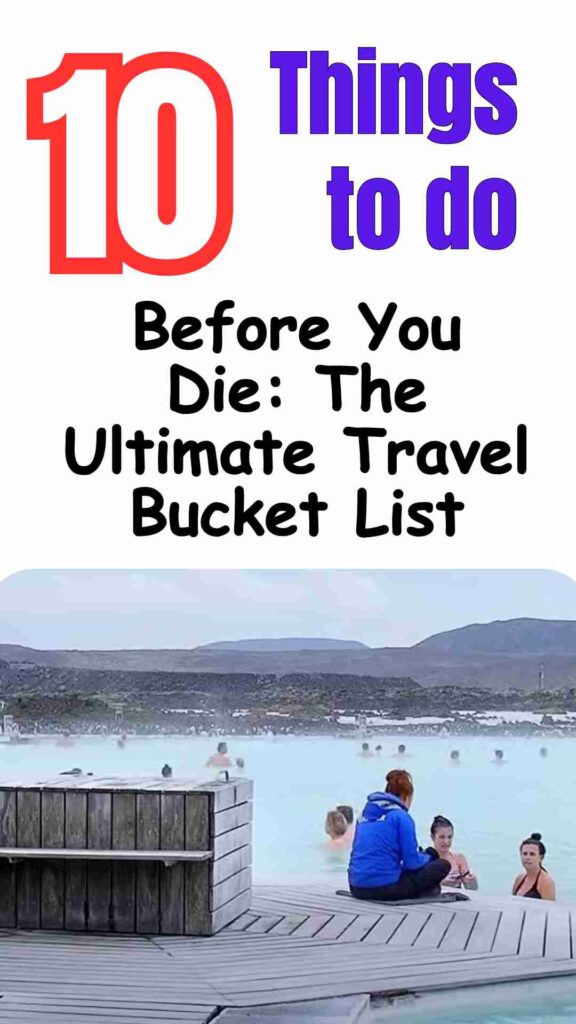 A stunning collage of famous landmarks and adventure activities from around the world, symbolizing a global travel bucket list.