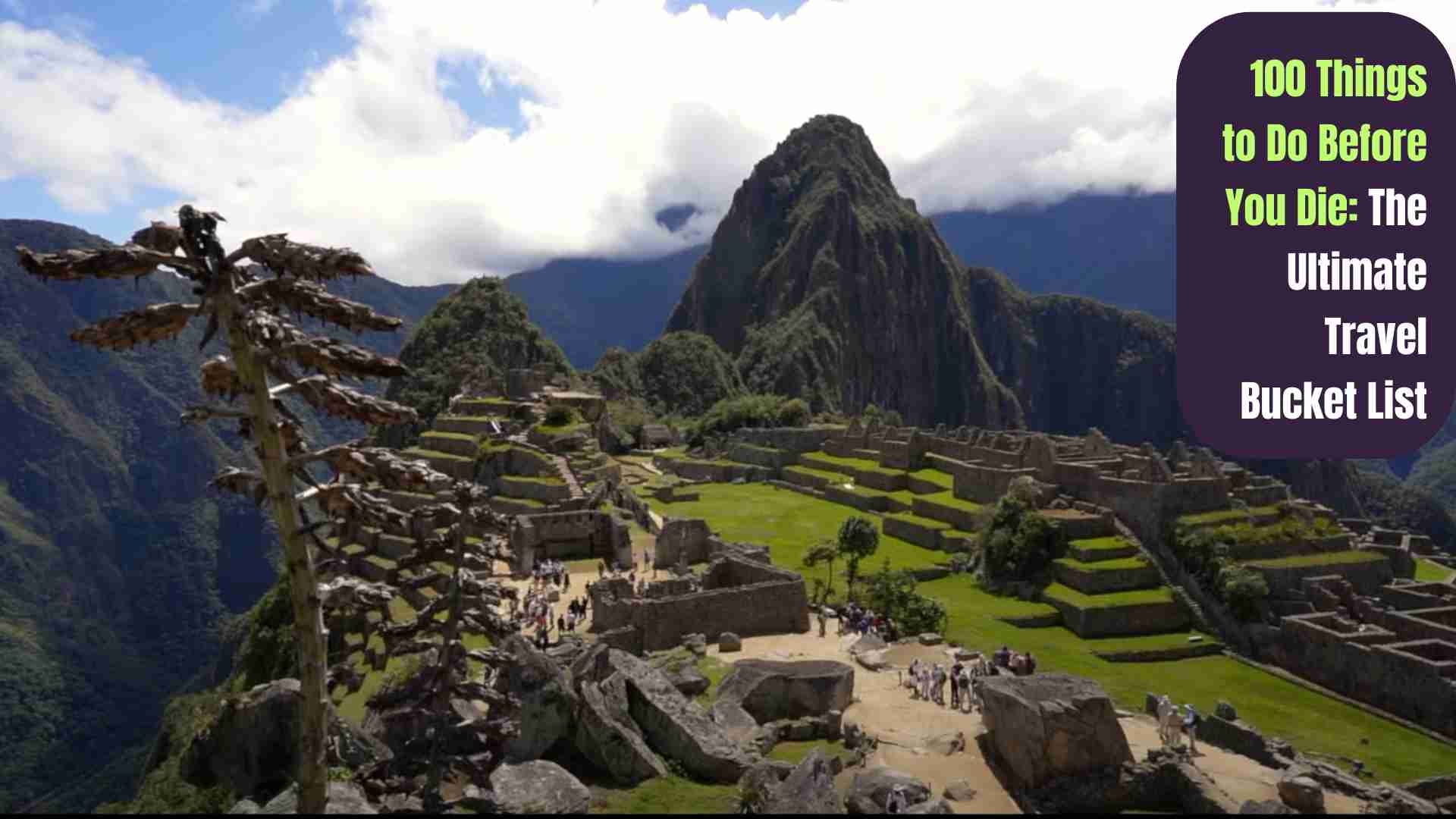A visual collage of breathtaking global travel destinations representing the ultimate travel bucket list