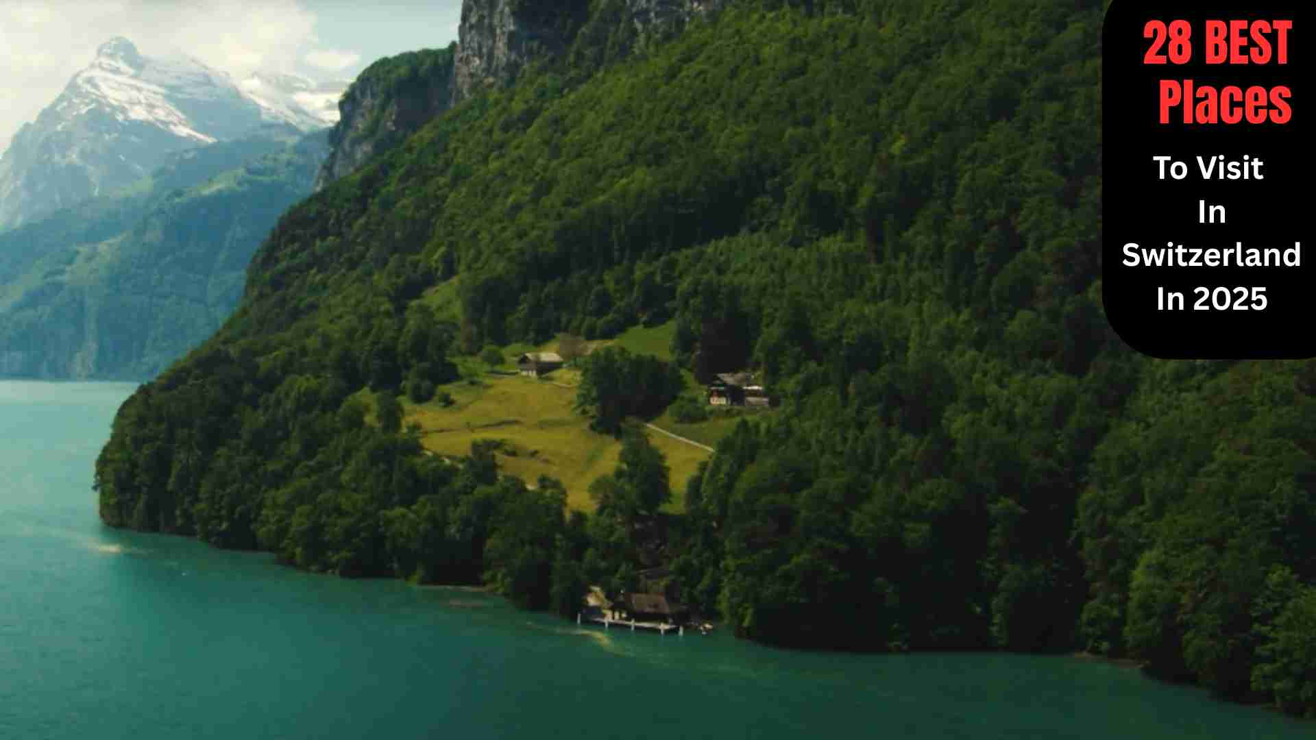 “Scenic collage of Switzerland’s top travel destinations in 2025, featuring snow-capped mountains, alpine villages, crystal-clear lakes, and iconic landmarks.