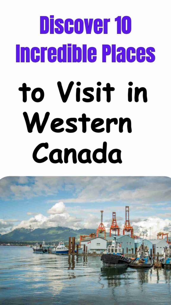 A panoramic view of Western Canada featuring the Rocky Mountains, turquoise lakes, and lush forests under a clear blue sky.