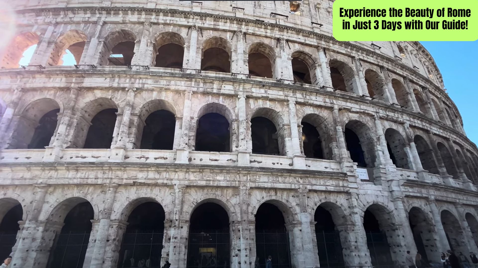 Panoramic view of Rome featuring the Colosseum, St. Peter’s Basilica, and cobblestone streets, highlighting key sights from a 3-day travel itinerary of the Eternal City.