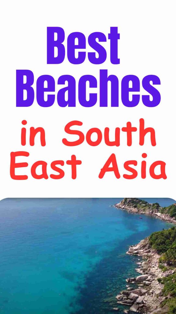 A serene tropical beach in Southeast Asia with soft white sand, calm turquoise water, and no crowds, perfect for a peaceful getaway.