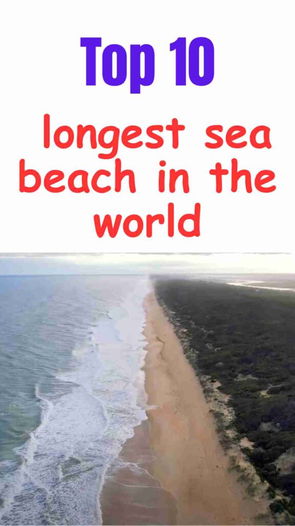 Top 10 longest sea beaches in the world showcasing vast coastlines like Praia do Cassino in Brazil, Cox’s Bazar in Bangladesh, and Ninety Mile Beach in Australia, perfect for travelers seeking endless sand, surfing, and breathtaking ocean views