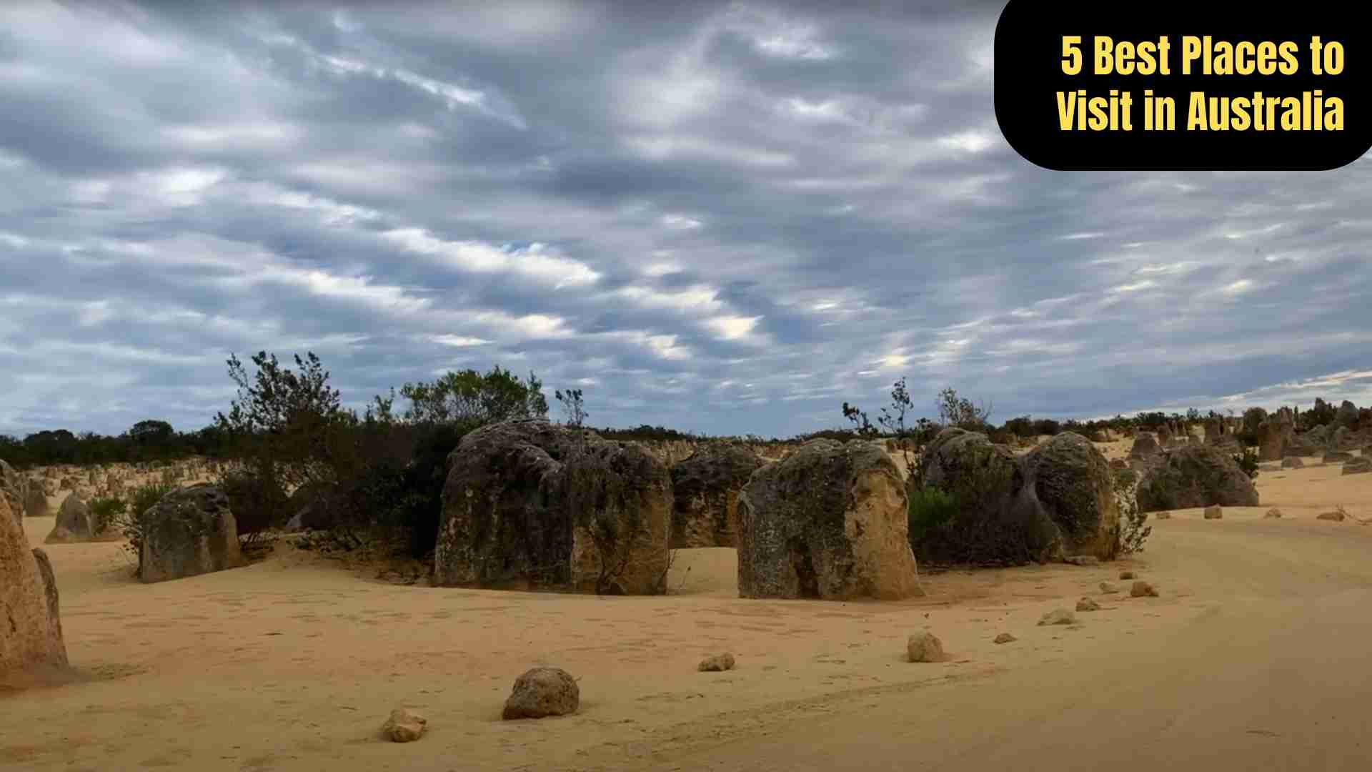 Scenic and unique Australian destinations including Pinnacles Desert, Kangaroo Island wildlife, Bungle Bungles sandstone formations, the pink Lake Hillier, and Ningaloo Reef’s coral and marine life.