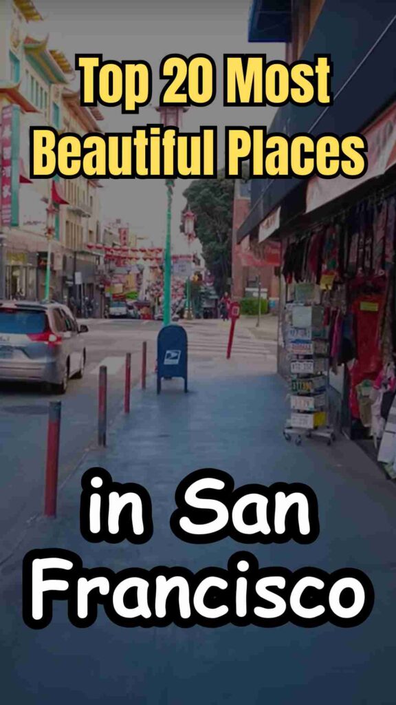 A scenic collage of San Francisco’s top attractions, including the Golden Gate Bridge, Painted Ladies, Twin Peaks, Alcatraz Island, Ocean Beach, and colorful neighborhoods like Chinatown and the Mission District, showcasing the city’s natural beauty, iconic landmarks, and vibrant culture.