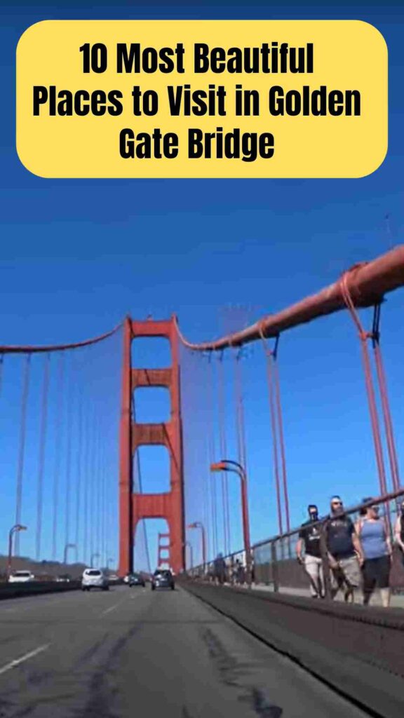 Scenic Golden Gate Bridge views from Battery Spencer, Crissy Field, Marin Headlands, Fort Point, Baker Beach, Lands End, Marshall’s Beach, Golden Gate Overlook, Coit Tower, and Vista Point, featuring red towers, beaches, cliffs, and San Francisco skyline.