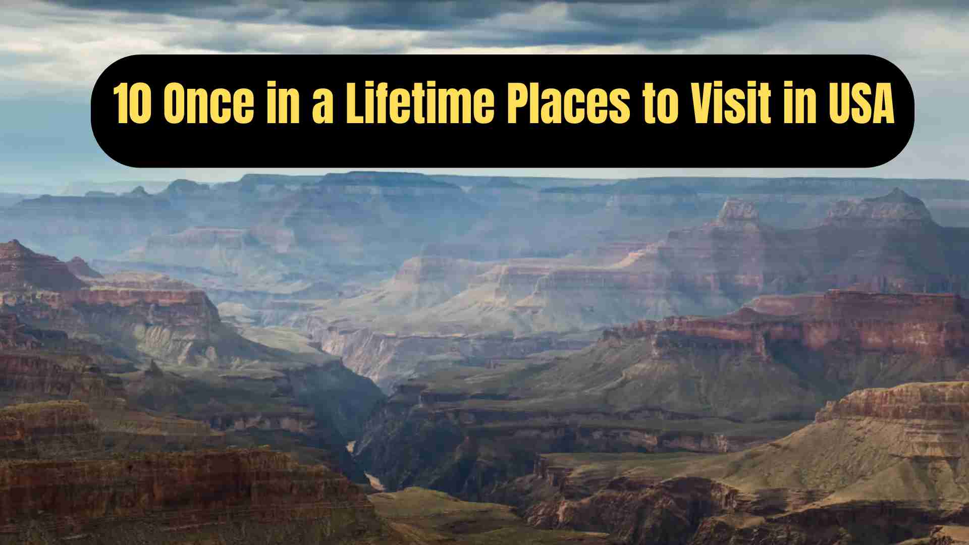 “Collage of 10 must-visit USA destinations including Grand Canyon, Yellowstone, Na Pali Coast, New Orleans, Antelope Canyon, Glacier National Park, Key West, Niagara Falls, Sedona, and Denali National Park, showcasing mountains, waterfalls, beaches, and vibrant cityscapes.”