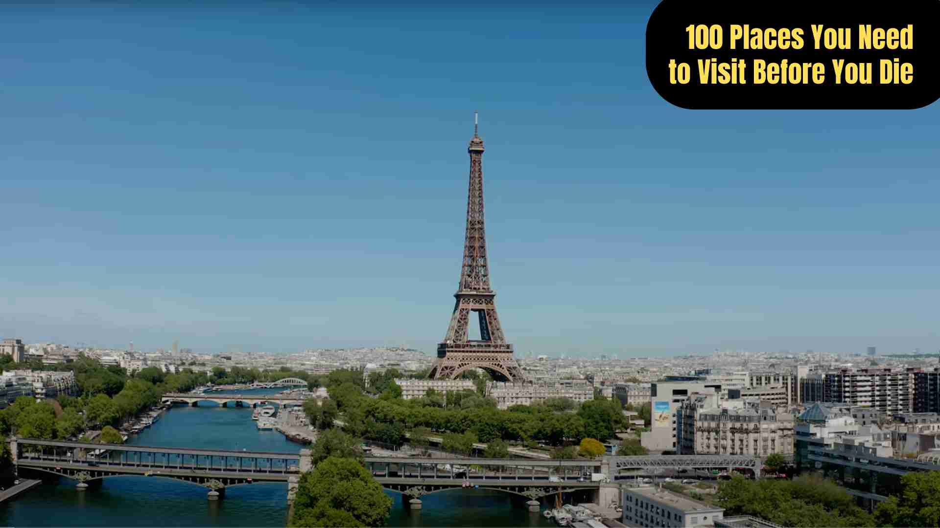 Collage of stunning global destinations including Paris, Kyoto, Santorini, Machu Picchu, Bora Bora, the Great Wall of China, the Maldives, Iceland, and more, showcasing must-visit places around the world.”