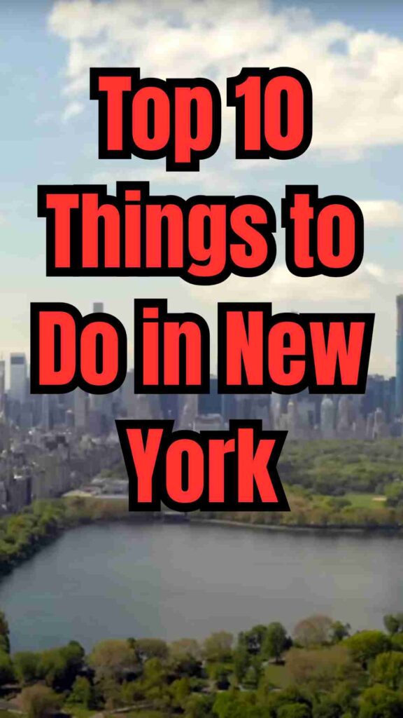 A dynamic view of New York City featuring Central Park, the Statue of Liberty, Times Square lights, the High Line, Brooklyn Bridge, Broadway theaters, and iconic museums, capturing the city’s energy, skyline, and diverse attractions.