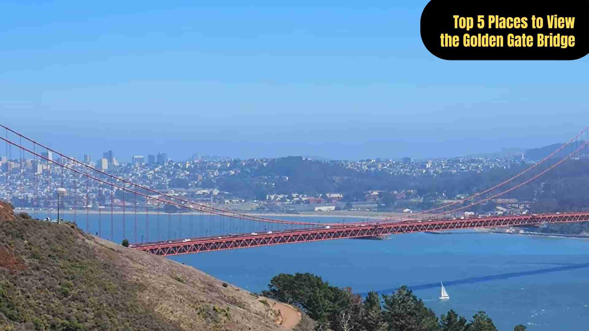 A breathtaking view of the Golden Gate Bridge in San Francisco, glowing under soft golden light, surrounded by fog, ocean, and city skyline — captured from various iconic viewpoints including Battery Spencer, Crissy Field, Marshall’s Beach, Fort Point, and Lands End.