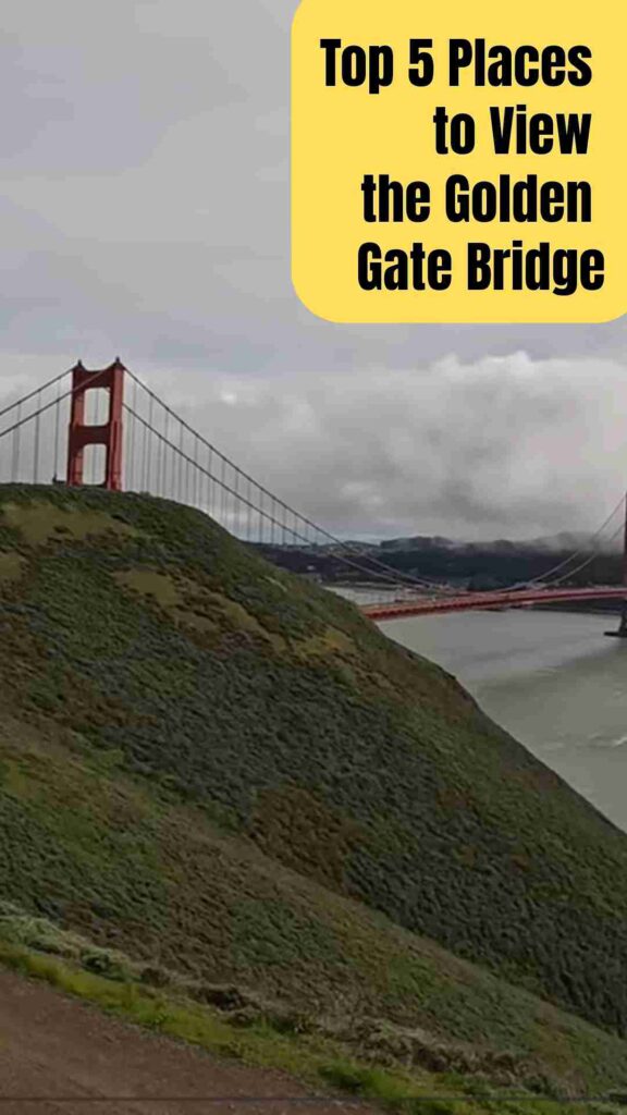 Golden Gate Bridge views from five iconic spots in San Francisco: sweeping panoramas from Battery Spencer, waterfront strolls at Crissy Field, the secluded sandy shore of Marshall’s Beach, the historic brick walls of Fort Point beneath the bridge, and coastal cliff trails at Lands End.