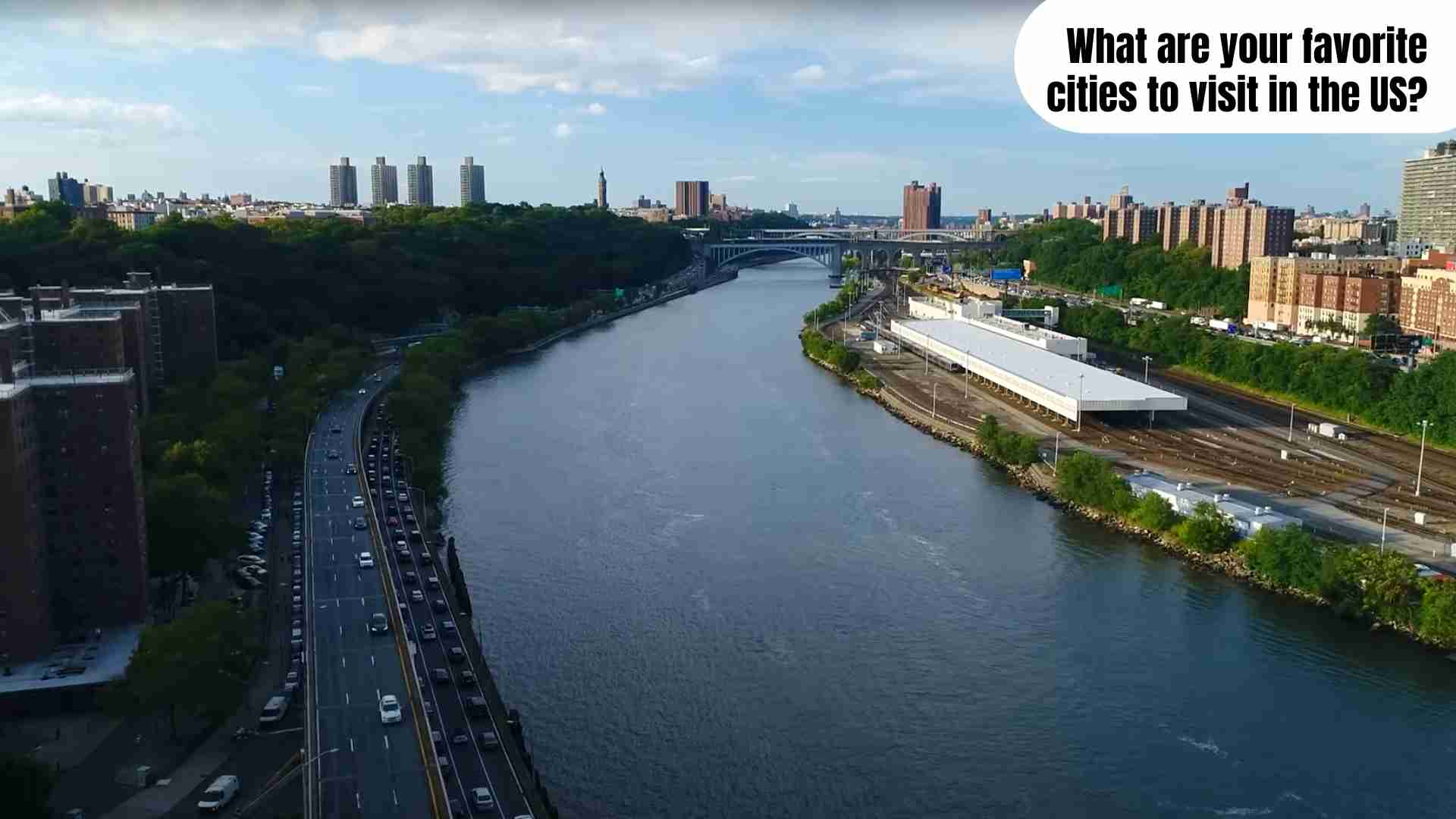 Scenic views and vibrant scenes from favorite U.S. cities including New York, San Francisco, New Orleans, and Los Angeles, highlighting iconic landmarks, city skylines, cultural experiences, food, and local vibes.